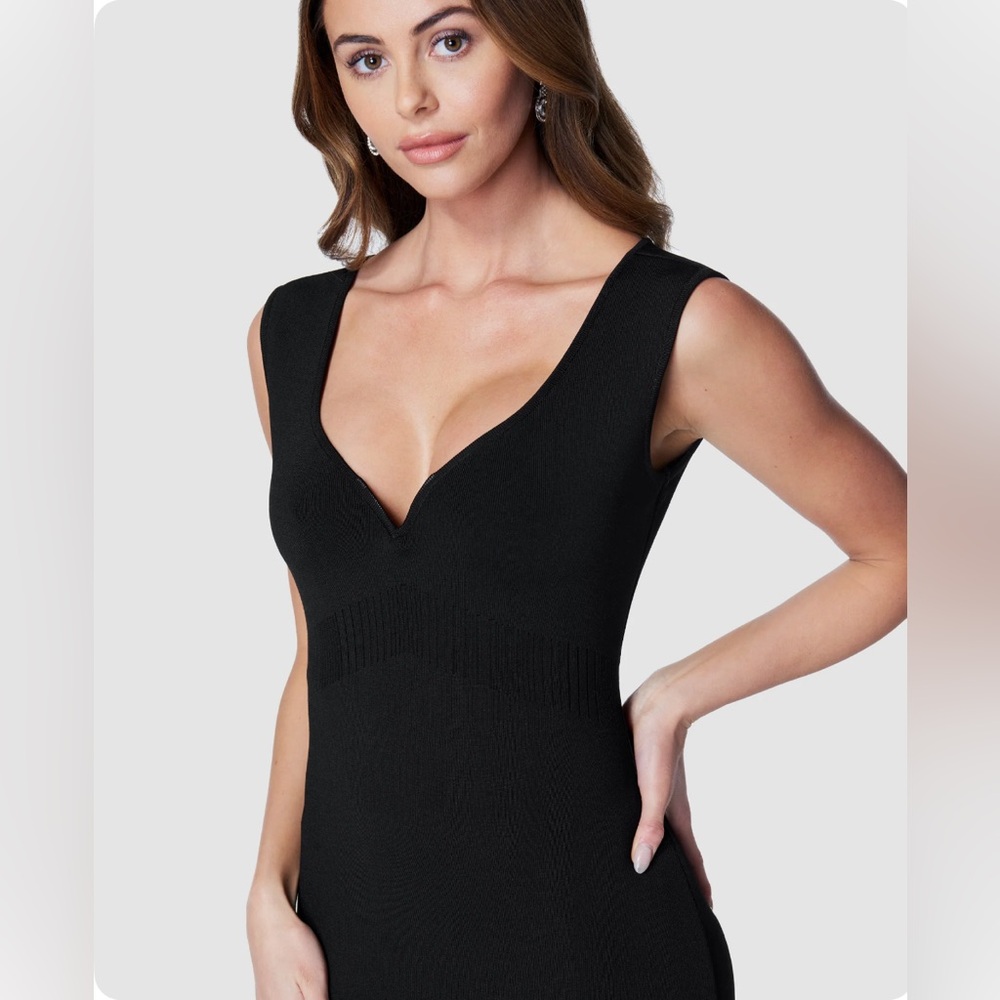 Bebe Bandage black V Neck Dress NWT and NIB never taken out midi dress